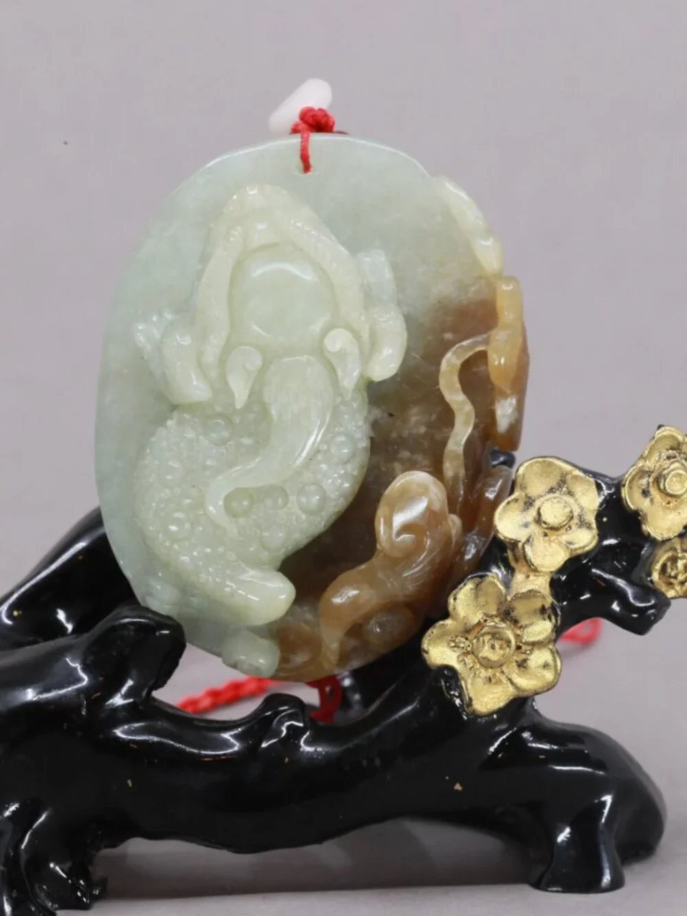 Chinese Hetian Jade Statue w Toad